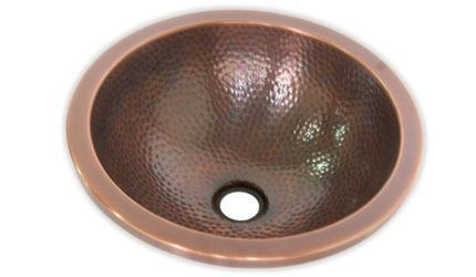 ROUND HAMMERED COPPER SINK