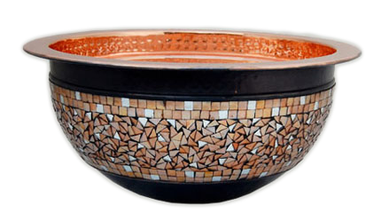 MOSAIC COPPER VESSEL SINK