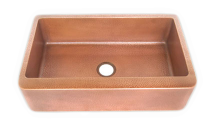 36 Inch Single Bowl Copper Farmhouse Sink