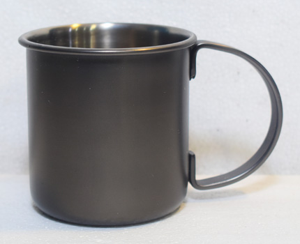 Stainless Steel Mug with Black powdercoting