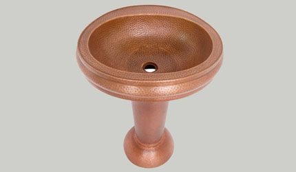 COPPER PEDESTAL SINK