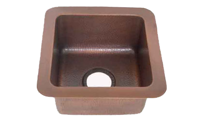 Copper Single Bowl Undermount Bar Sink